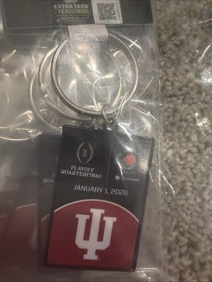 2025 2026 CFP Indiana Hoosiers Rose Bowl College Football Playoff Key Chain