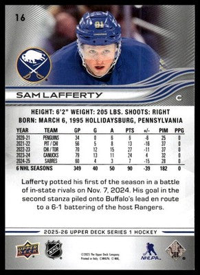 2025-26 Upper Deck #16 Sam Lafferty