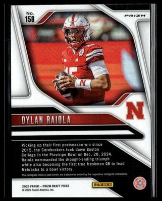 2025 Panini Prizm Draft Picks #158 Dylan Raiola Prizms Ruby Wave