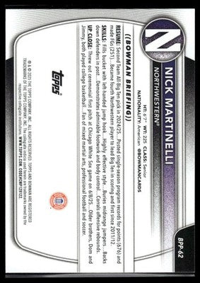 2025-26 Bowman #BPP-62 Nick Martinelli Prospects
