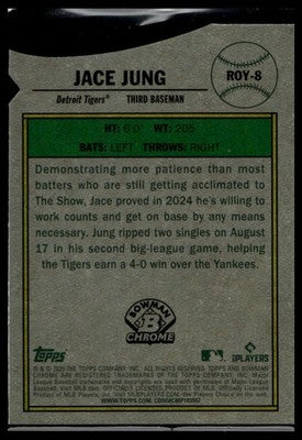 2025 Bowman #ROY-8 Jace Jung Rookie of the Year Favorites Mojo Refractor