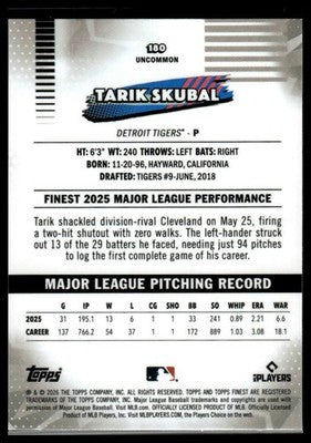 2026 Finest #180 Tarik Skubal