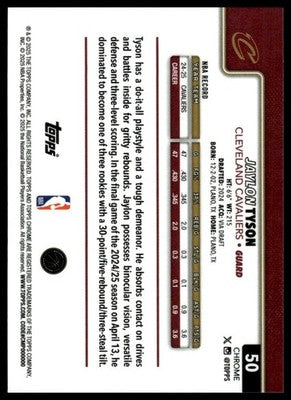 2025-26 Topps Chrome #50 Jaylon Tyson