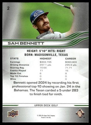 2026 Upper Deck #2 Sam Bennett