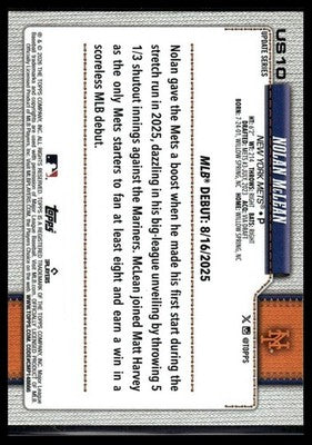 2026 Topps Update #US10 Nolan McLean