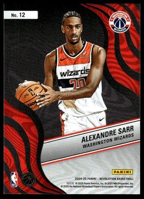 2024-25 Panini Revolution #12 Alexandre Sarr New Wave