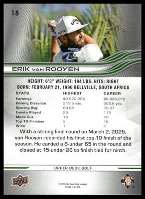 2026 Upper Deck #18 Erik van Rooyen