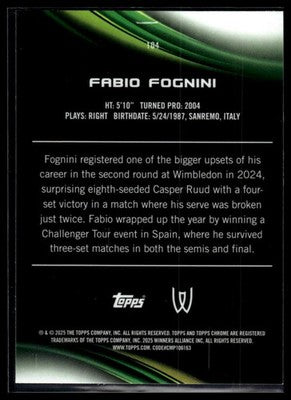 2025 Topps Chrome #104 Fabio Fognini