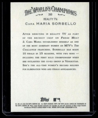 2025 Topps Allen & Ginter #260 Cara Maria Sorbello