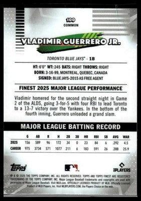 2026 Finest #100 Vladimir Guerrero Jr.