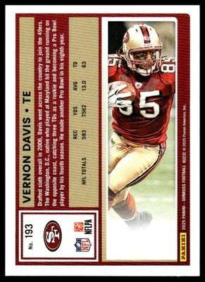2025 Donruss #193 Vernon Davis