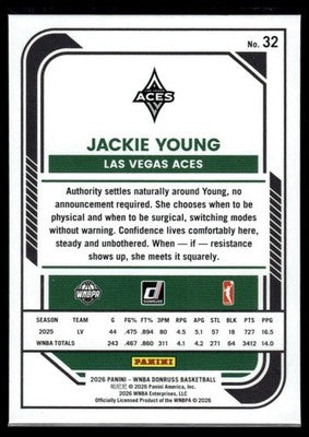 2026 Donruss WNBA #32 Jackie Young Holo