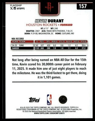 2025-26 Topps #157 Kevin Durant