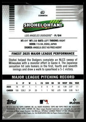 2026 Finest #50 Shohei Ohtani
