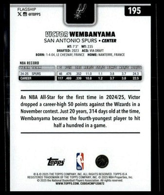 2025-26 Topps #195 Victor Wembanyama