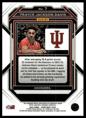 2023 Panini Prizm Draft Picks #7 Trayce Jackson-Davis