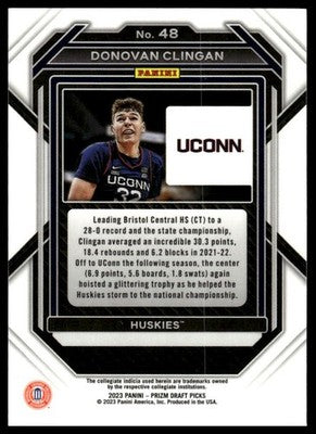 2023 Panini Prizm Draft Picks #48 Donovan Clingan