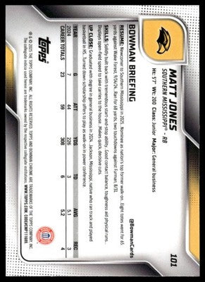 2025 Bowman University Chrome #101 Matt Jones