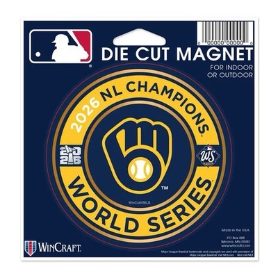 2026 MLB NL Champions Milwaukee Brewers 4.5 X 6 Magnet NLCS World Series