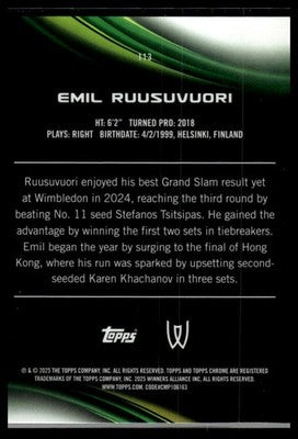 2025 Topps Chrome #113 Emil Ruusuvuori