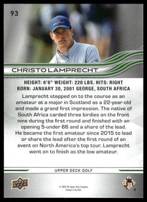 2026 Upper Deck #93 Christo Lamprecht