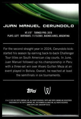 2025 Topps Chrome Sapphire Edition #173 Juan Manuel Cerundolo