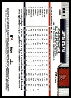 2026 Topps Chrome #221 Jordan Walker