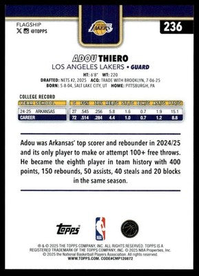 2025-26 Topps #236 Adou Thiero