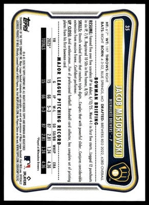 2026 Bowman #35 Jacob Misiorowski