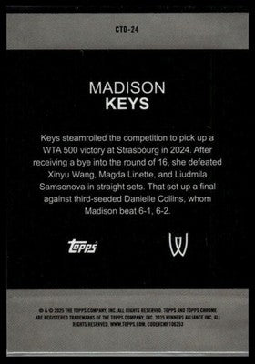 2025 Topps Chrome #CTD-24 Madison Keys Captured
