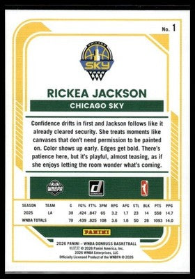 2026 Donruss WNBA #1 Rickea Jackson