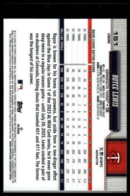 2026 Topps Chrome #151 Royce Lewis