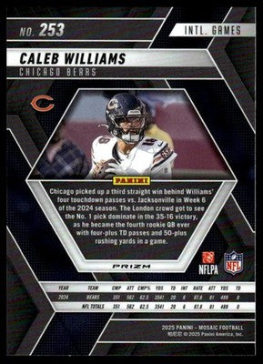 2025 Panini Mosaic #253 Caleb Williams Mosaic Camo