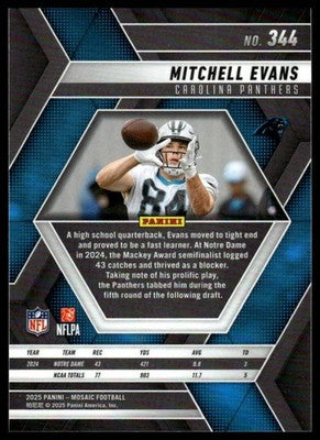 2025 Panini Mosaic #344 Mitchell Evans