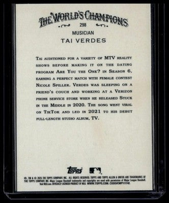 2025 Topps Allen & Ginter #298 Tai Verdes Chrome