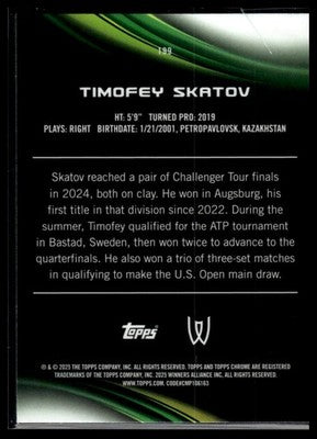 2025 Topps Chrome #199 Timofey Skatov Green Refractor #/99