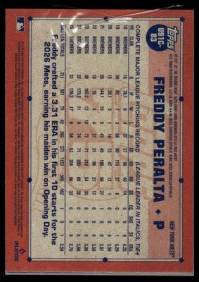 2026 Topps Update #U91C-83 Freddy Peralta 1991 Topps Baseball 35th Annive Chrome