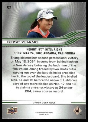 2026 Upper Deck #52 Rose Zhang
