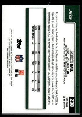 2025 Topps Chrome #238 Breece Hall Pink X-Fractor