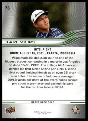 2026 Upper Deck #78 Karl Vilips