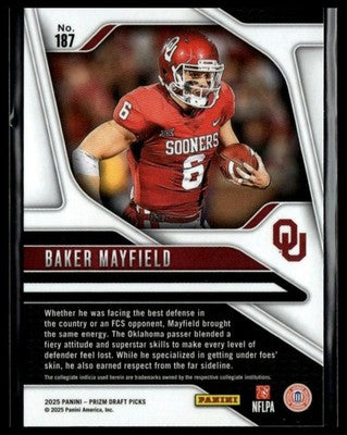 2025 Panini Prizm Draft Picks #187 Baker Mayfield Prizms Silver