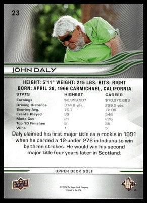 2026 Upper Deck #23 John Daly