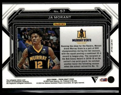 2023 Panini Prizm Draft Picks #57b Ja Morant Purple #/75