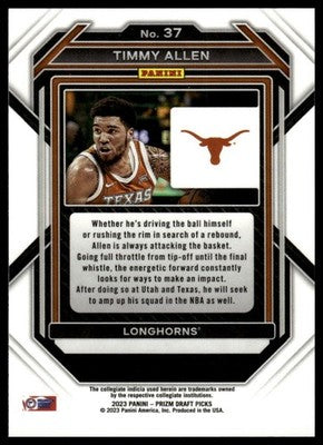 2023 Panini Prizm Draft Picks #37 Timmy Allen