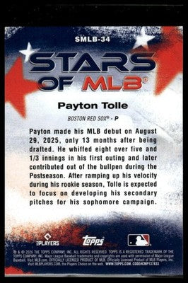 2026 Topps #SMLB-34 Payton Tolle Stars of MLB