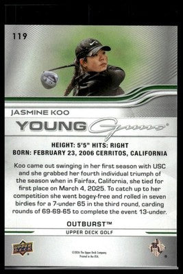 2026 Upper Deck #119 Jasmine Koo Outburst