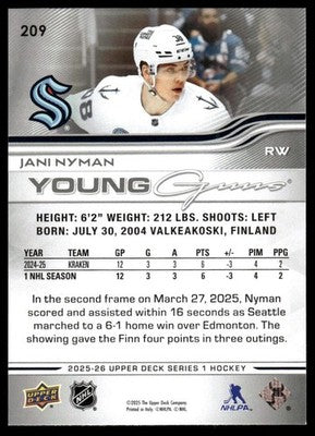 2025-26 Upper Deck #209 Jani Nyman