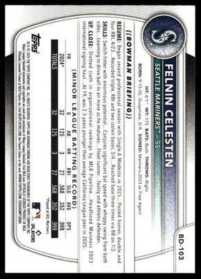 2025 Bowman Draft #BD-103 Felnin Celesten