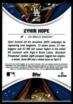 2025 Bowman Draft #A-15 Zyhir Hope Axis