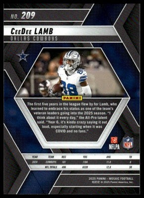 2025 Panini Mosaic #209 CeeDee Lamb